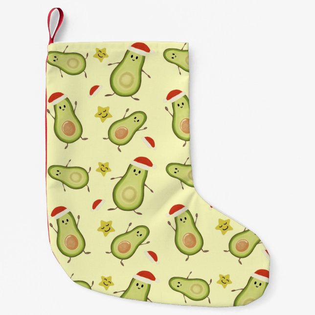 Petite Chaussette De Noël Avocados & Noël (Devant)