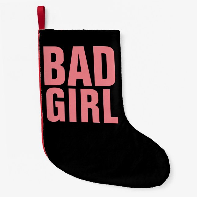 Petite Chaussette De Noël BAD GIRL Christmas Fleece tockings (Devant)
