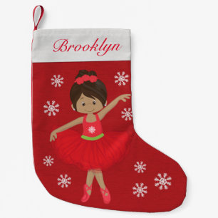 Petite Chaussette De Noël Ballerina de Noël multiculturel personnalisée
