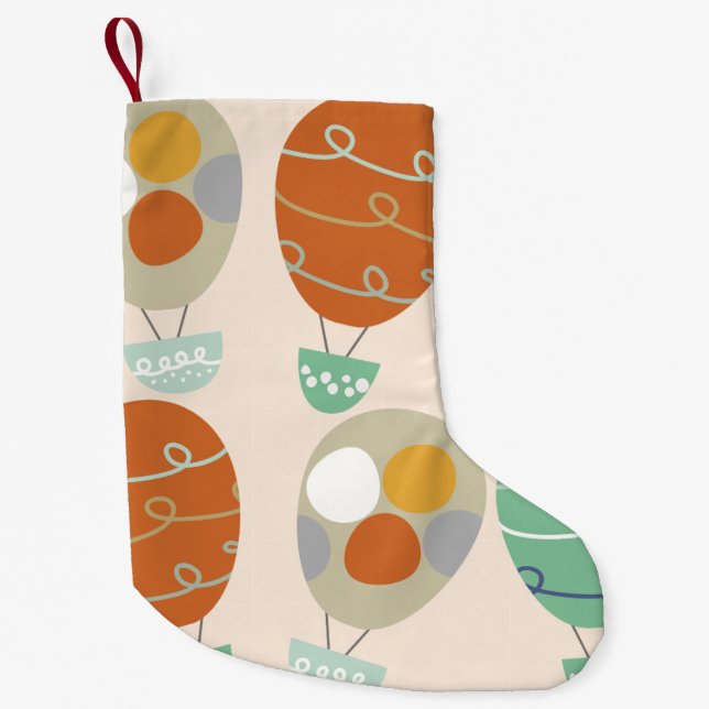 Petite Chaussette De Noël Ballons à air chauds lunatiques (Devant)
