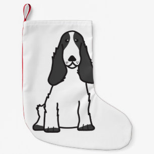 Petite Chaussette De Noël Bande dessinée anglaise de chien de cocker