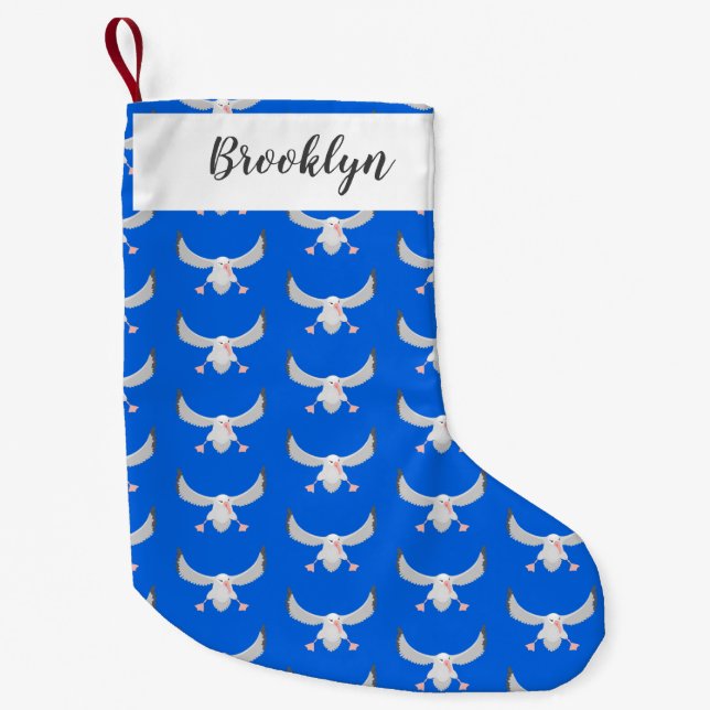 Petite Chaussette De Noël Bande dessinée de l'oiseau mûre albatros (Devant)