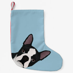 Petite Chaussette De Noël bande dessinée de terrier de Boston