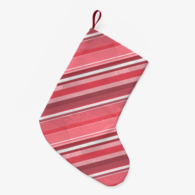 Petite Chaussette De Noël Bandes roses (Devant (Accrochage))