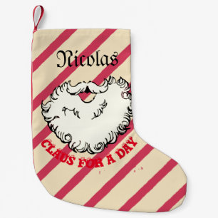 Petite Chaussette De Noël Barbe de Mikitez santaclaus pain d'épices vintage