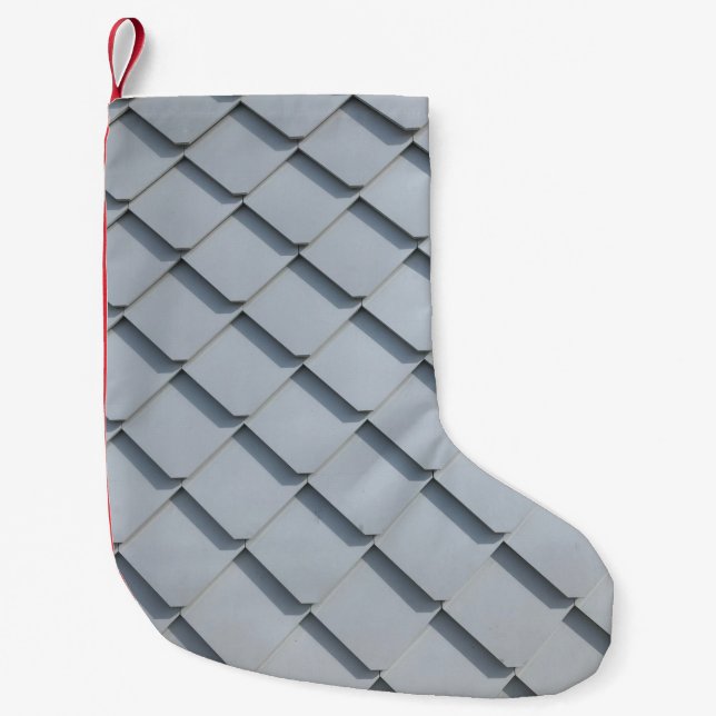 Petite Chaussette De Noël Bardeaux de toit gris (Devant)