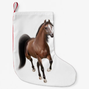 Petite Chaussette De Noël Bas Arabe Brown de Noël de cheval de baie