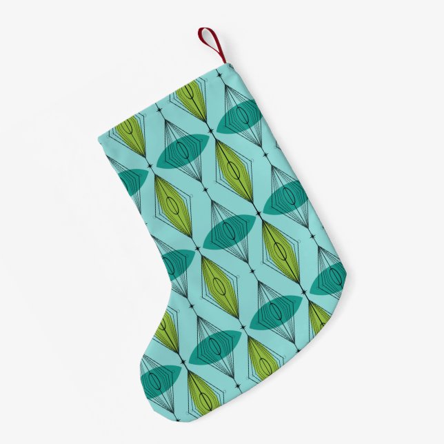 Petite Chaussette De Noël Bas atomique de Noël d'Ogee et de Starbursts (Dos (Accrochage))