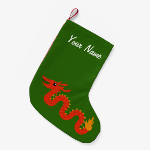Petite Chaussette De Noël Bas chinois personnalisé de Noël de dragon