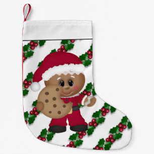 Petite Chaussette De Noël Bas de biscuit de vacances de pain d'épice de No