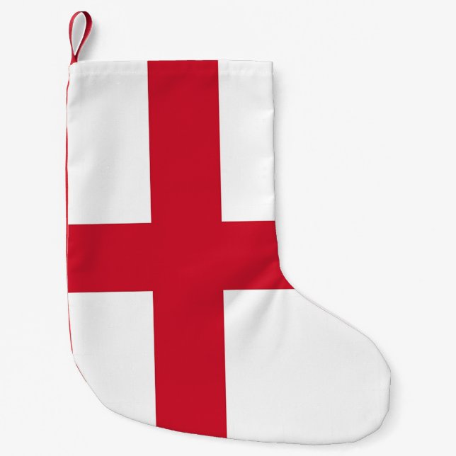Petite Chaussette De Noël Bas de Noël avec drapeau d'Angleterre (Devant)