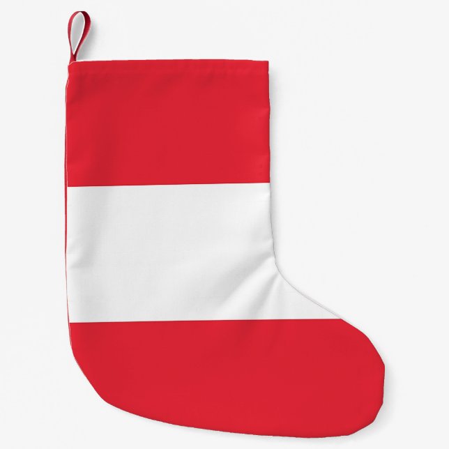 Petite Chaussette De Noël Bas de Noël avec Drapeau d'Autriche (Devant)