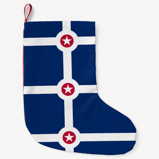 Petite Chaussette De Noël Bas de Noël avec drapeau d'Indianapolis (Devant)