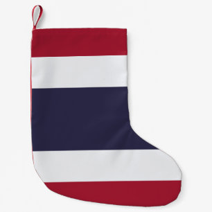 Petite Chaussette De Noël Bas de Noël avec le drapeau de la Thaïlande