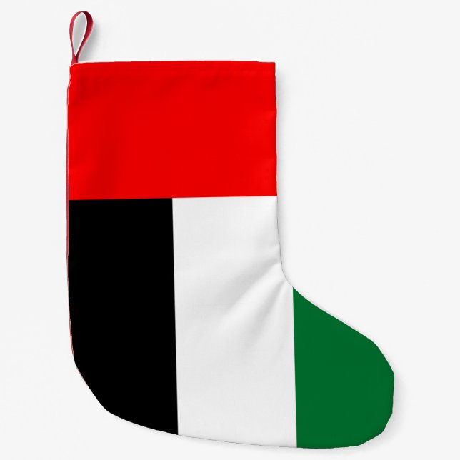 Petite Chaussette De Noël Bas de Noël avec le drapeau des EAU (Devant)
