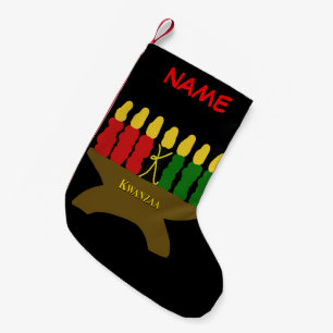 Petite Chaussette De Noël Bas de Noël d'art de Kwanzaa