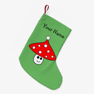 Petite Chaussette De Noël Bas de Noël de champignon de casquette de Père