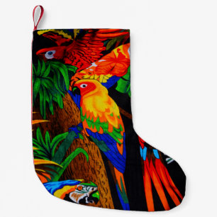 Petite Chaussette De Noël Bas de Noël de conception de perroquet