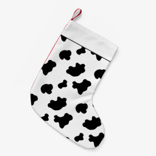 Petite Chaussette De Noël Bas de Noël de motif de vache à pays