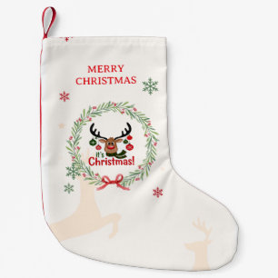 Petite Chaussette De Noël Bas de Noël enfant Renne de fête