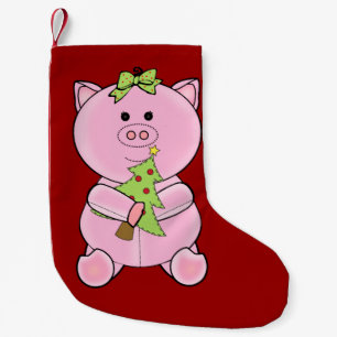 Petite Chaussette De Noël Bas de porc d'arbre de Noël