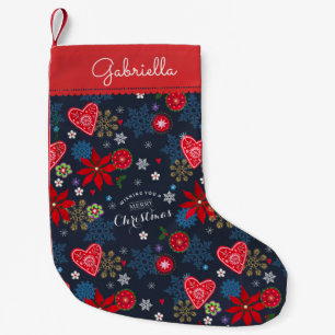 Petite Chaussette De Noël Bas des coeurs Cristmas des vacances de Noël