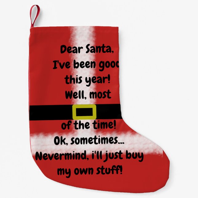 Petite Chaussette De Noël Bas drôle de Noël de costume de Père Noël (Devant)