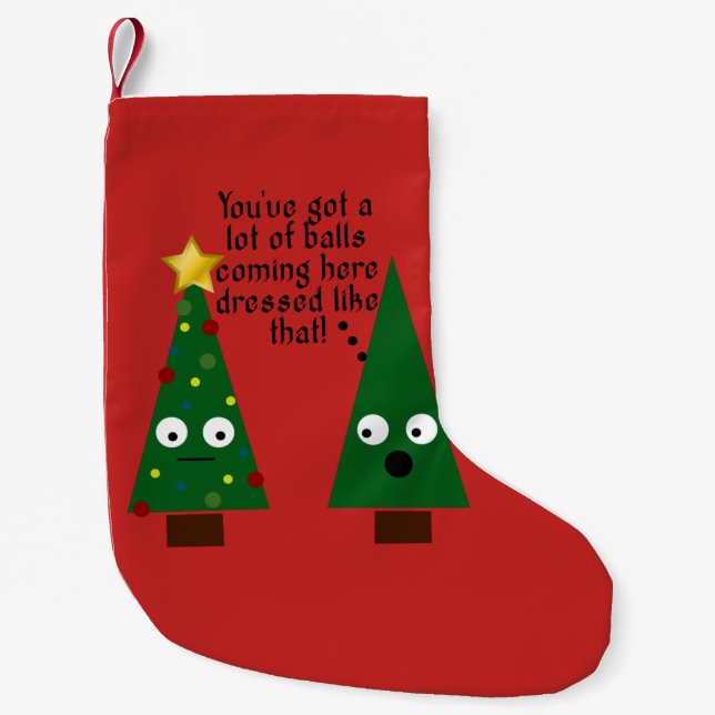 Petite Chaussette De Noël Bas drôle de Noël de plaisanterie (Devant)