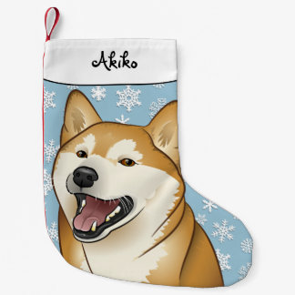 Petite Chaussette De Noël Bas heureux de Shiba Inu de Joyeux Noël