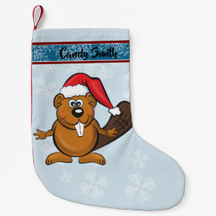 Petite Chaussette De Noël Bas mignon de castor de père Noël