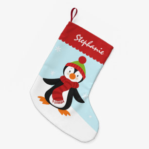 Petite Chaussette De Noël Bas mignon de Noël de pingouin