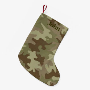 Petite Chaussette De Noël Bas personnalisé de Noël de camouflage