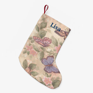 Petite Chaussette De Noël Bas personnalisé de Noël de papillon
