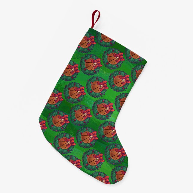 Petite Chaussette De Noël Basket-ball (Devant (Accrochage))
