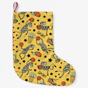 Petite Chaussette De Noël Basketball jeu sans couture motif avec doodé migno