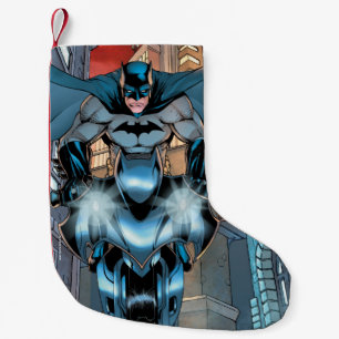 Petite Chaussette De Noël Batman à vélo avec cape