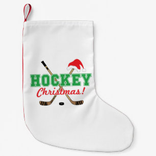 Petite Chaussette De Noël Bâtons de hockey de Noël de hockey Santa Hat