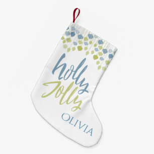 Petite Chaussette De Noël Baubles de vacances minimalistes Holly Jolly