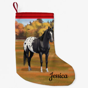Petite Chaussette De Noël Beau Appaloosa Noir Quarter Horse Stallion