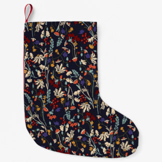 Petite Chaussette De Noël Beau motif vintage Floral dans la variété 
