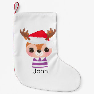 Petite Chaussette De Noël Beau Reindeer Noël Animal d'hiver