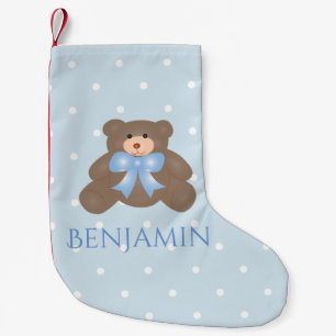 Petite Chaussette De Noël Bébé doux en pastel mignon d'ours de nounours de
