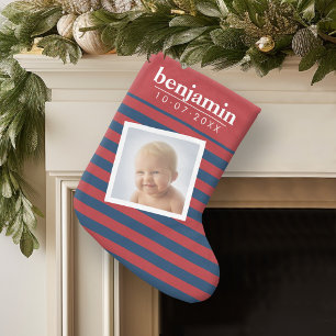 Petite Chaussette De Noël Bébé photo et anniversaire mignon garçon Motif ray