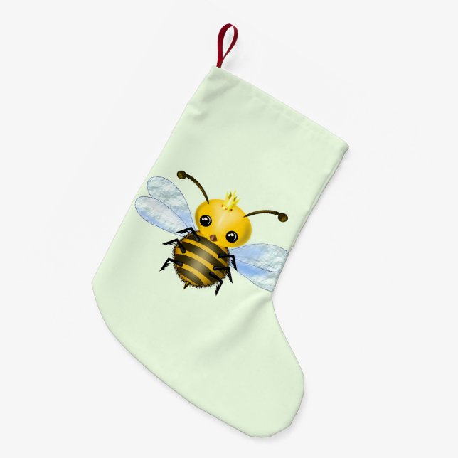 Petite Chaussette De Noël Bébé Reine d'abeille Noël Stocker votre couleur /  (Devant (Accrochage))