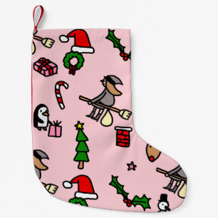 Petite Chaussette De Noël befana de noël rose
