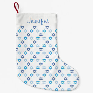 Petite Chaussette De Noël Belle étoile de David juive de thème de Hanoukka