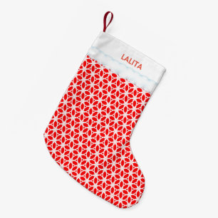Petite Chaussette De Noël Belle Fleur de vie Motif