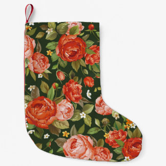 Petite Chaussette De Noël Belles fleurs de pivoine sans couture motif