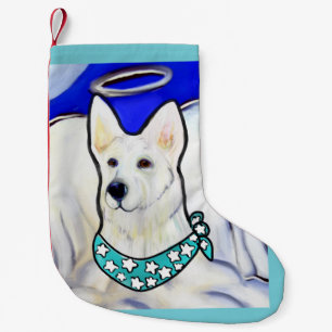 Petite Chaussette De Noël Berger allemand blanc