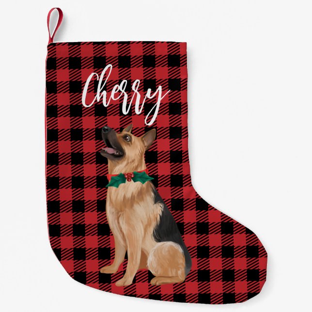 Petite Chaussette De Noël Berger allemand - Stocking de Noël (Devant)